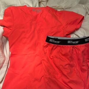 Grey's Anatomy Women's Coral Scrub Set